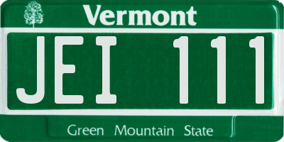 VT license plate JEI111