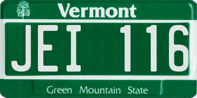 VT license plate JEI116