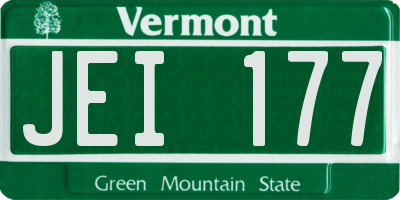 VT license plate JEI177