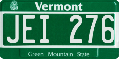 VT license plate JEI276