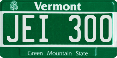 VT license plate JEI300