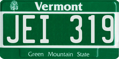 VT license plate JEI319