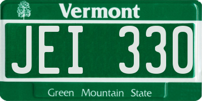 VT license plate JEI330