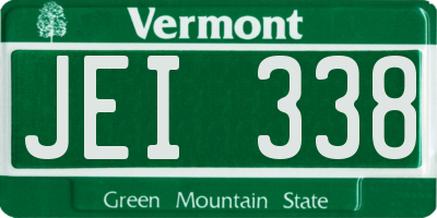 VT license plate JEI338
