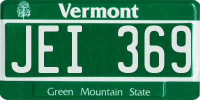 VT license plate JEI369