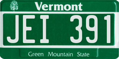 VT license plate JEI391