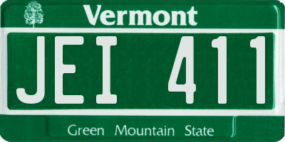 VT license plate JEI411