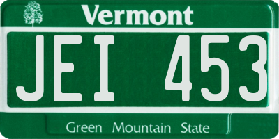 VT license plate JEI453