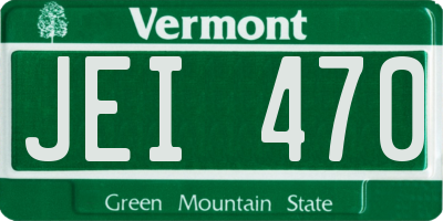 VT license plate JEI470