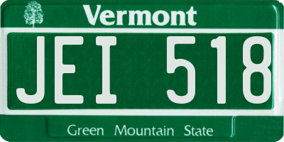 VT license plate JEI518
