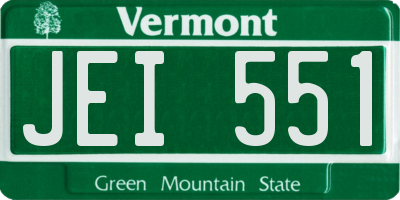 VT license plate JEI551