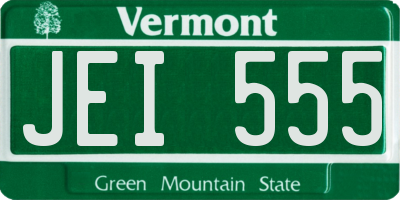 VT license plate JEI555