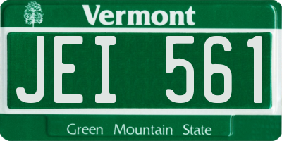 VT license plate JEI561