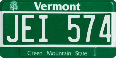 VT license plate JEI574