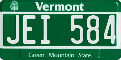 VT license plate JEI584