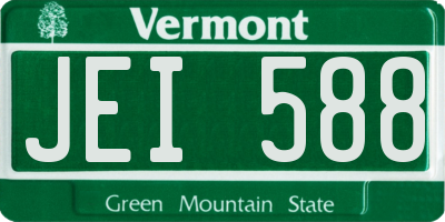 VT license plate JEI588