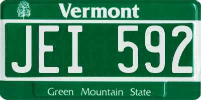 VT license plate JEI592