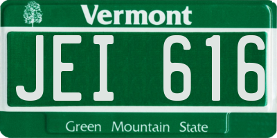 VT license plate JEI616