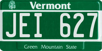 VT license plate JEI627