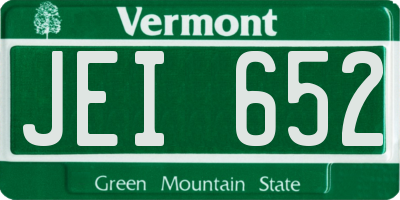 VT license plate JEI652