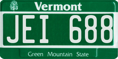VT license plate JEI688