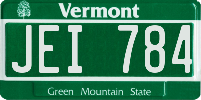 VT license plate JEI784