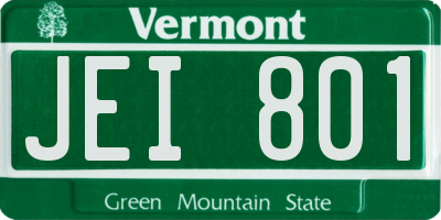 VT license plate JEI801