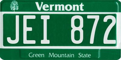 VT license plate JEI872