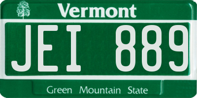 VT license plate JEI889