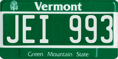 VT license plate JEI993