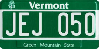VT license plate JEJ050