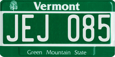 VT license plate JEJ085