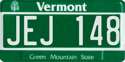 VT license plate JEJ148