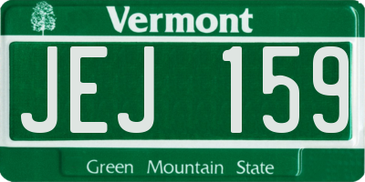 VT license plate JEJ159