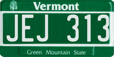 VT license plate JEJ313