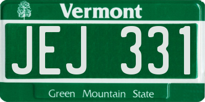VT license plate JEJ331