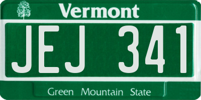 VT license plate JEJ341