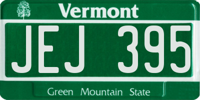 VT license plate JEJ395