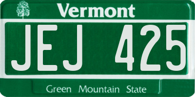 VT license plate JEJ425