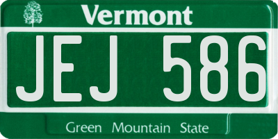 VT license plate JEJ586