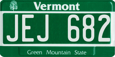 VT license plate JEJ682
