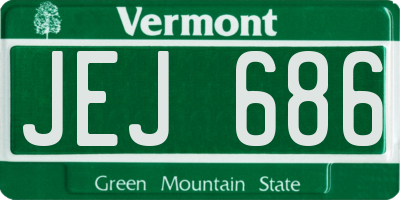 VT license plate JEJ686
