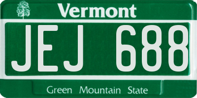 VT license plate JEJ688