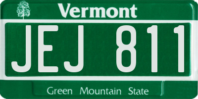 VT license plate JEJ811