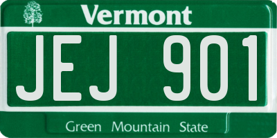VT license plate JEJ901