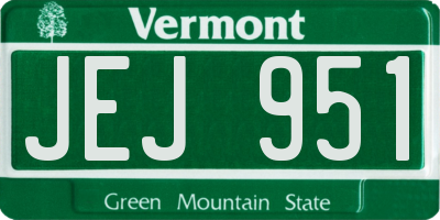 VT license plate JEJ951