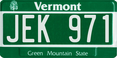 VT license plate JEK971