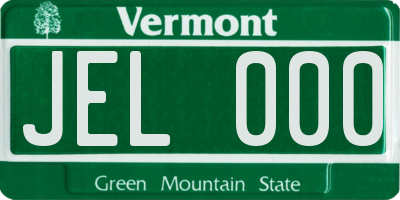 VT license plate JEL000