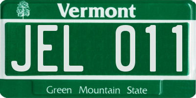 VT license plate JEL011