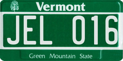 VT license plate JEL016